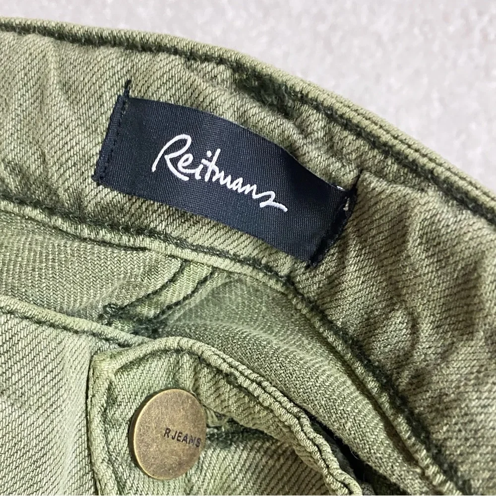 Reitmans Olive Green High Rise Wide Leg Pants Lyocell Linen Cotton Pants 28 NWT - Picture 3 of 15